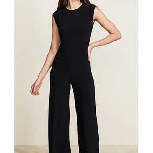 Boden Black Knit Wide Leg Jumpsuit Size 8